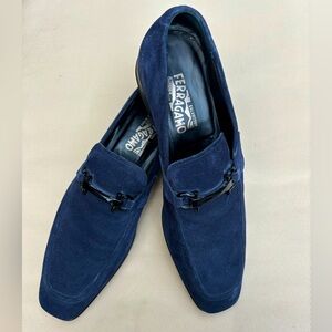 Salvatore ferragamo Florence suede shoes blue size 11